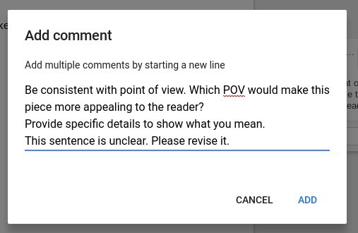 google classroom private comments on assignments
