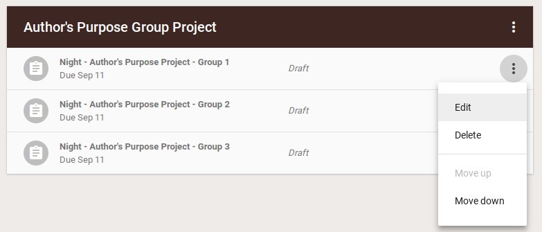 group assignment google classroom