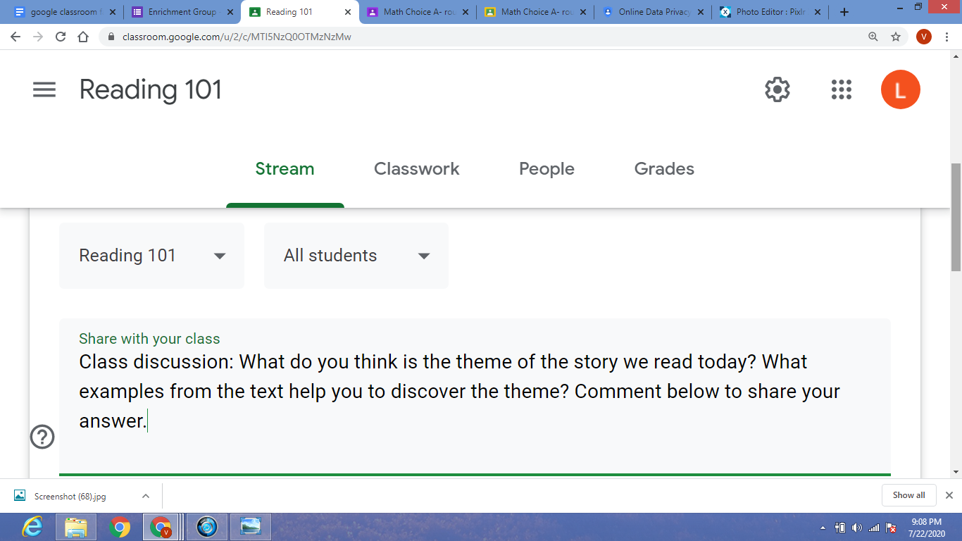 google classroom question assignment