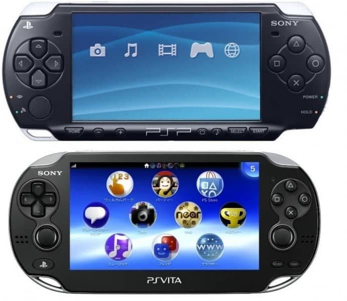 PSP and PS Vita Side by Side