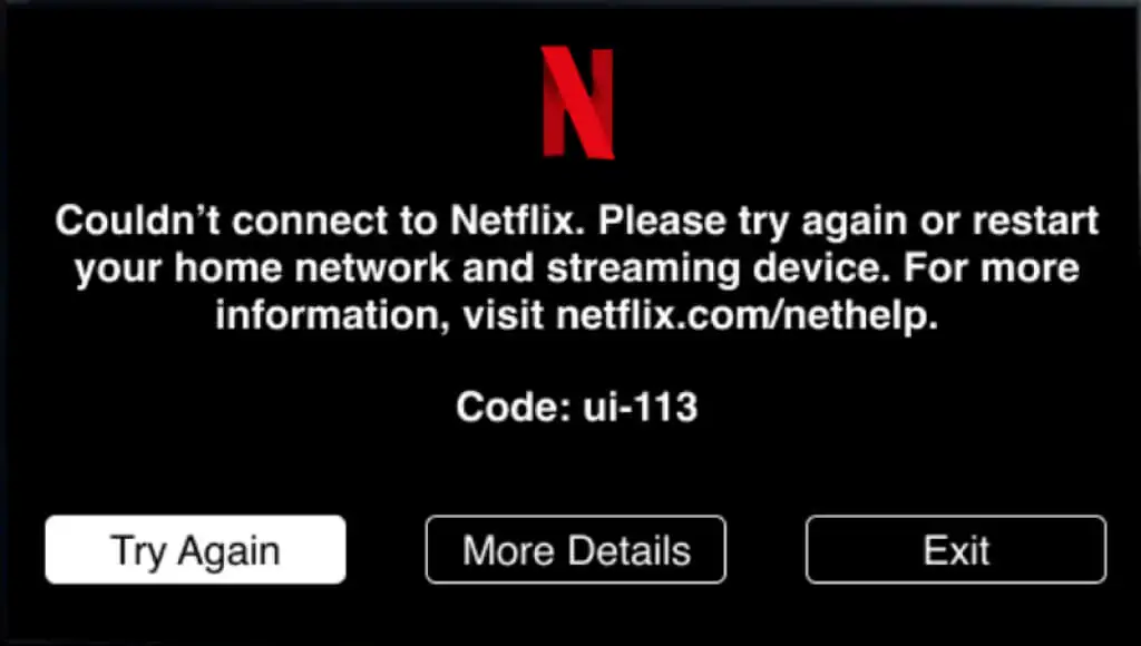 Como resolver erro UI-113 Netflix 