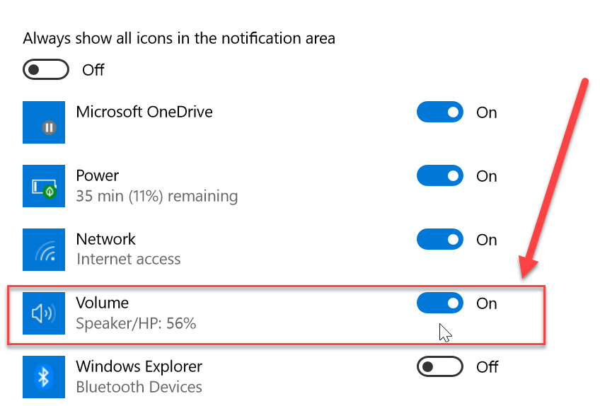 Ways to Restore the Missing Volume Icon to the Windows 10 Taskbar The