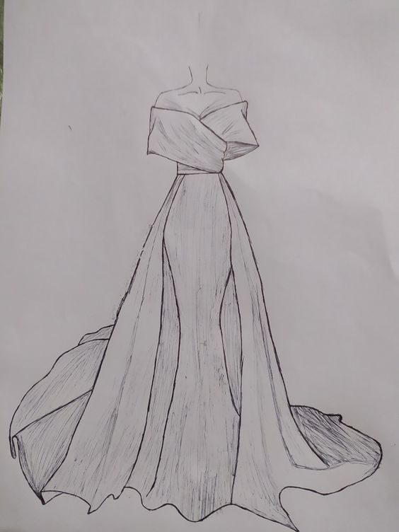 How to draw a dress 