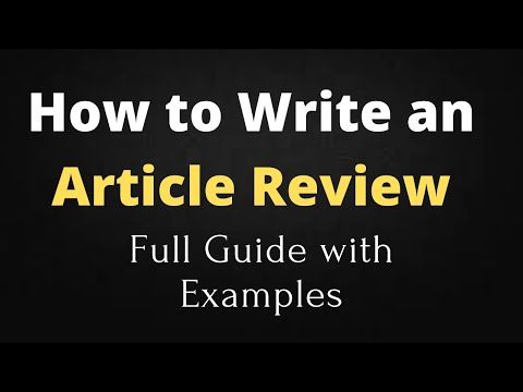 how to write findings in article review