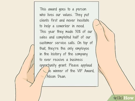 letter of award presentation