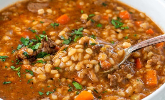 Best Beef & Barley Soup Recipe - How To Make Beef & Barley Soup - The ...