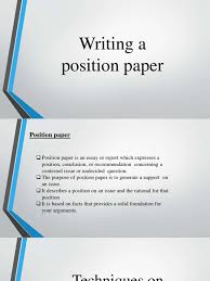 how to write a position paper essay