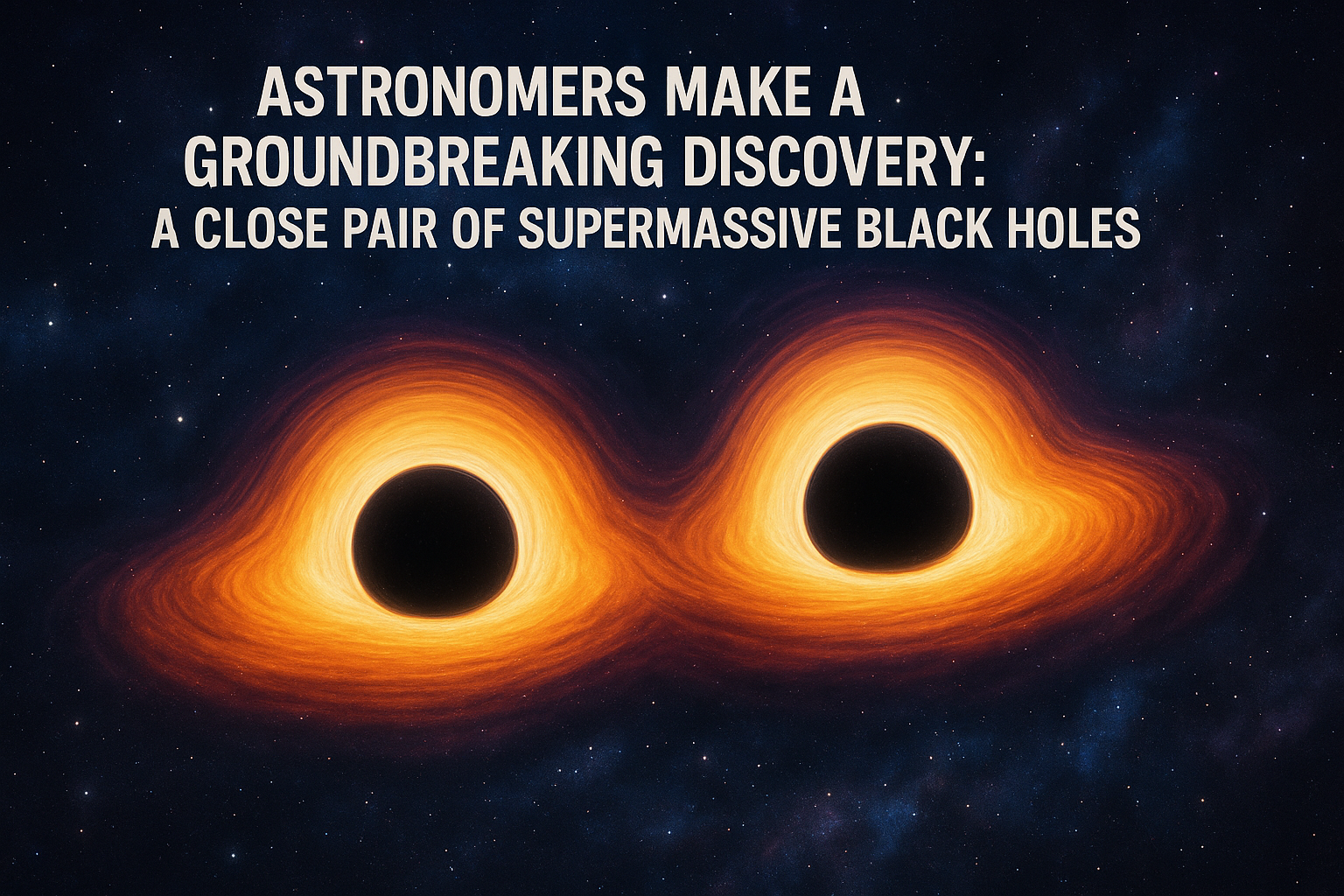 Astronomers Make a Groundbreaking Discovery: A Close Pair of Supermassive Black Holes