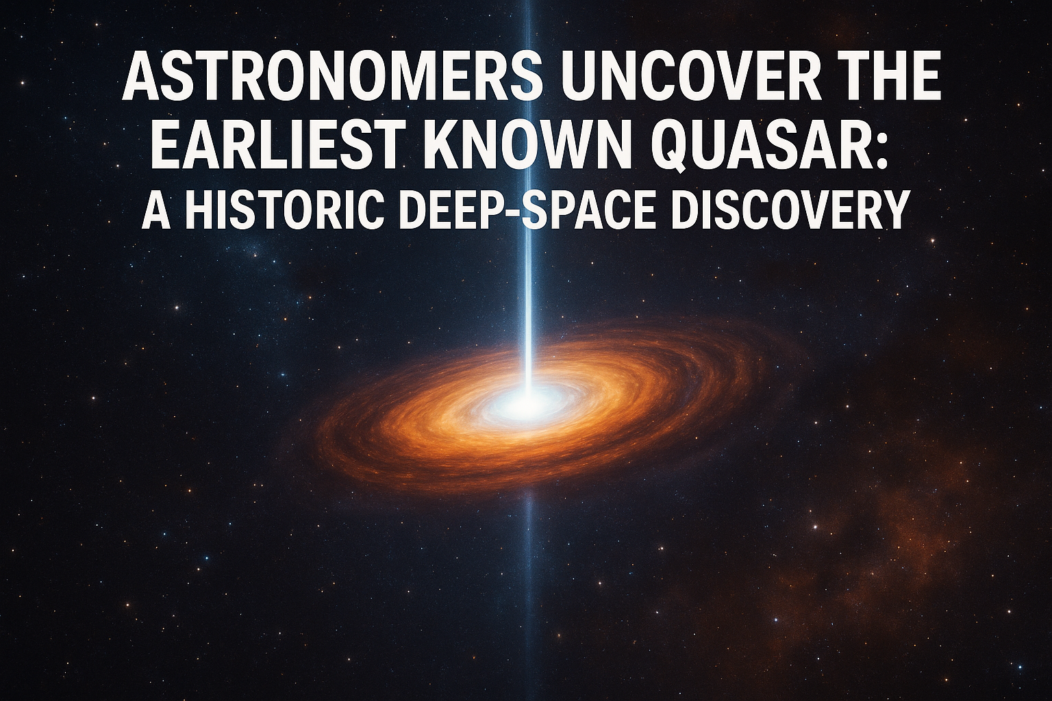 Astronomers Uncover the Earliest Known Quasar: A Historic Deep-Space Discovery