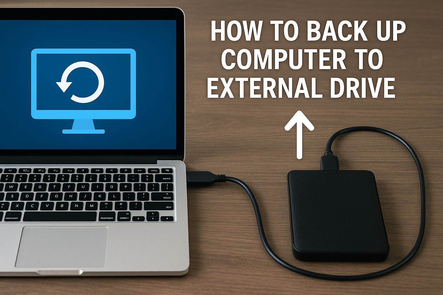How to backup computer to external drive